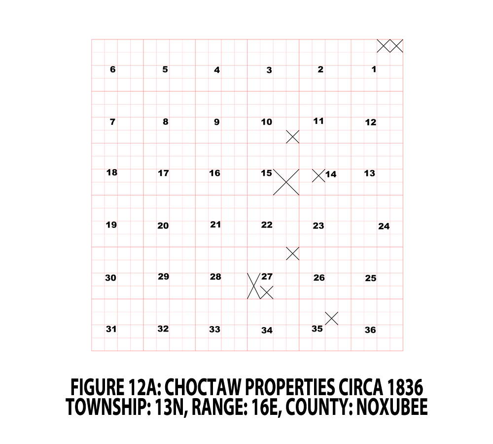 FIGURE 12A - NOXUBEE CO. TOWNSHIP - CHOCTAW PROPERTIES