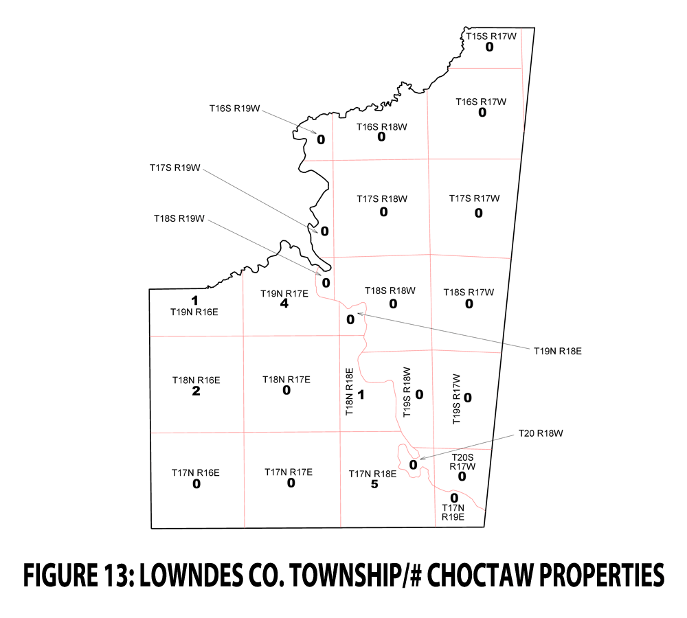 FIGURE 13 - LOWNDES CO. TOWNSHIP - CHOCTAW PROPERTIES